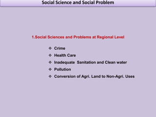 Social Science and Social ProblemSocial Sciences and Problems at Regional LevelCrime  