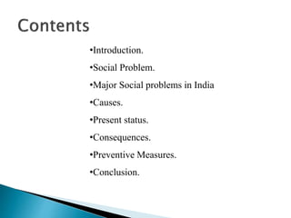 Social problems in india | PPTX