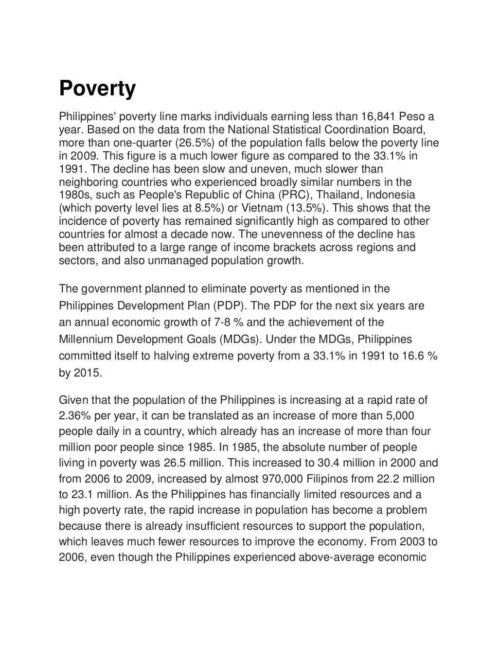 Social problems in the philippines