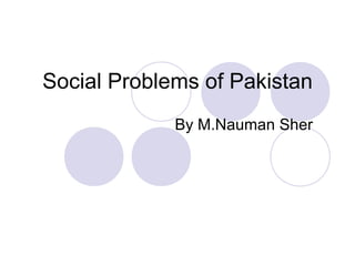 Social Problems of Pakistan
             By M.Nauman Sher
 
