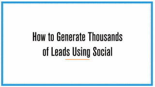 How To Generate 1000's Of Leads Using Social Media - Bree Nakatani - Stukent Expert Session