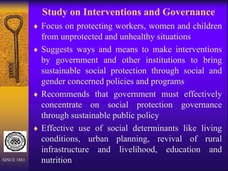 Social Protection for Workers: Interventions and Governance | PPTX