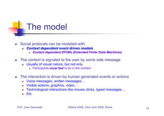 Human Interaction, Social Protocols and Collaborative Applications