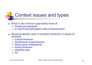 Human Interaction, Social Protocols and Collaborative Applications