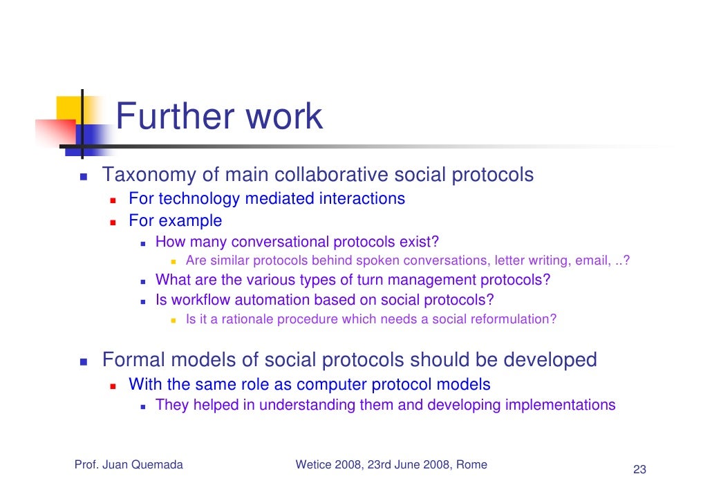 Human Interaction, Social Protocols and Collaborative Applications