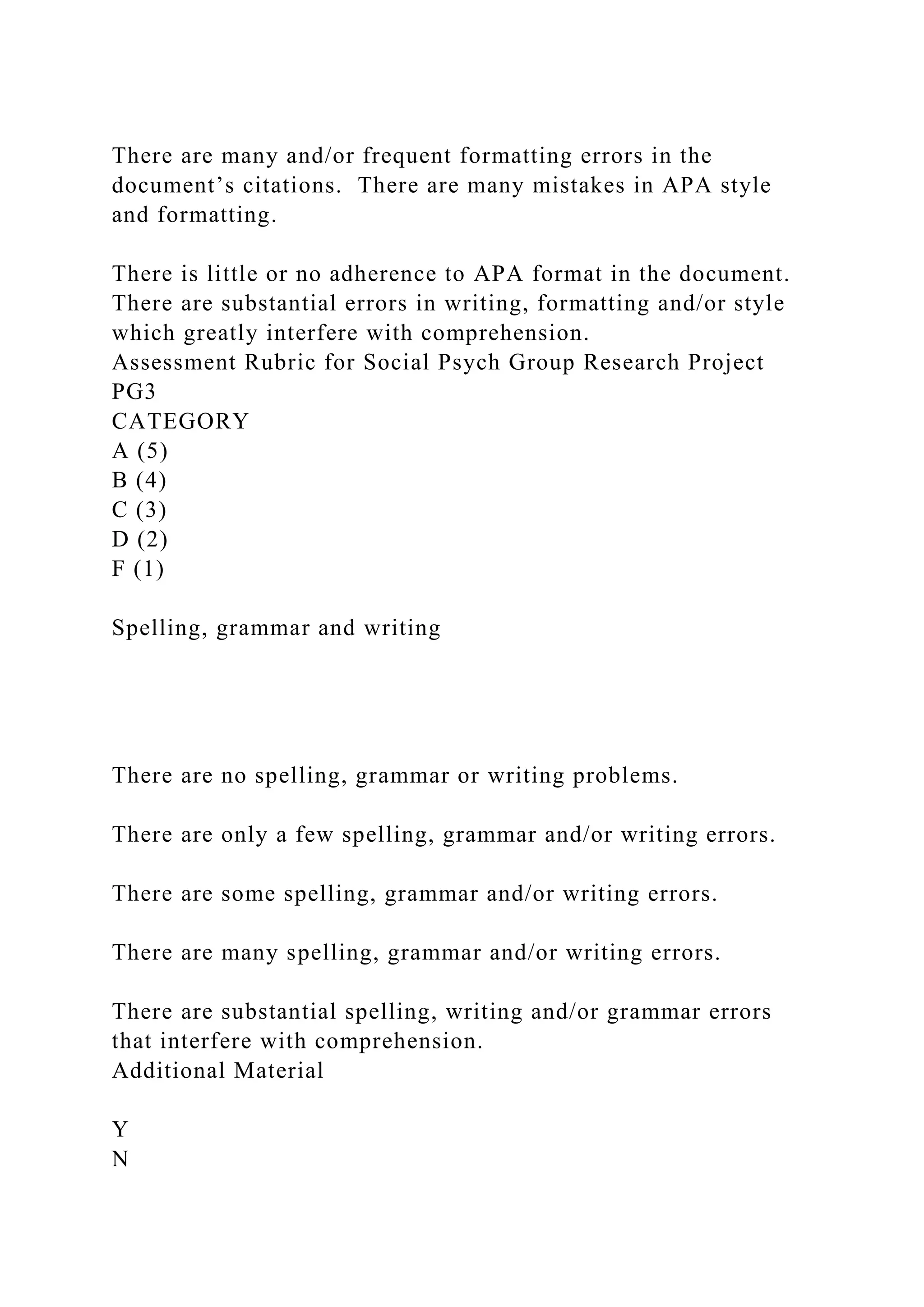 Social Psychology Research Project Grading Rubric W18CATEGORY5.docx ...