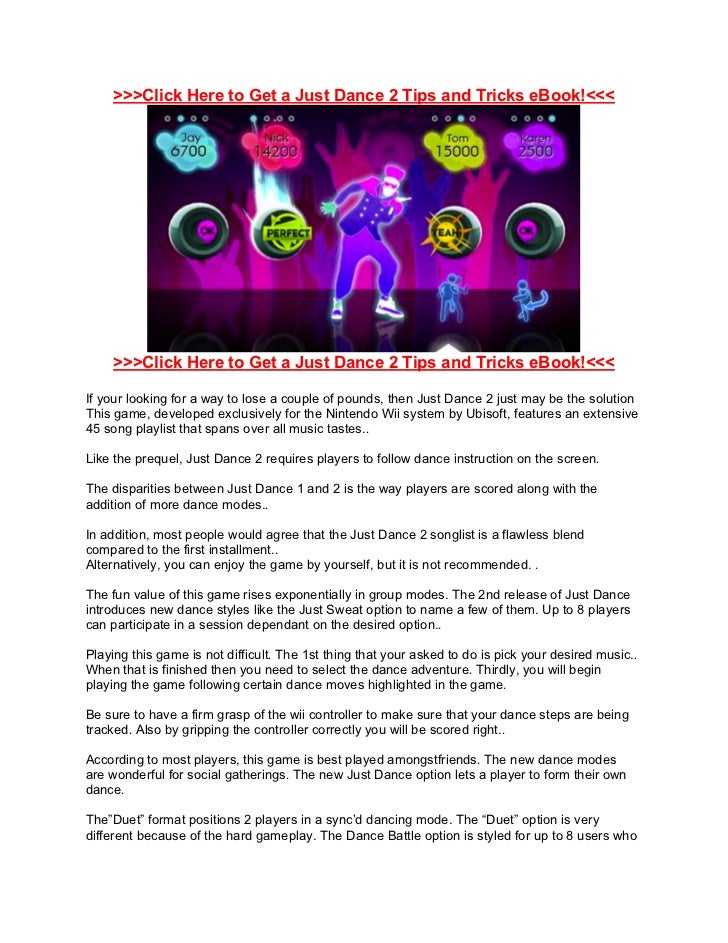 Just Dance 2 Song List