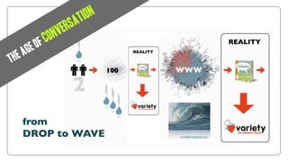 ti on
                  er sa
             co nv
     ge of
th eA




   from
   DROP to WAVE
 