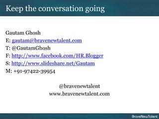 Social Recruiting - Gautam Ghosh, BraveNew Talent at the IndiaSocial Summit 2012
