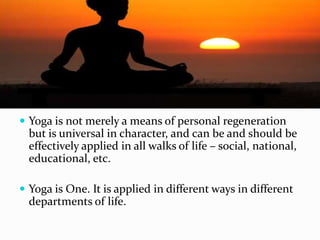 Social relevence of yoga kk