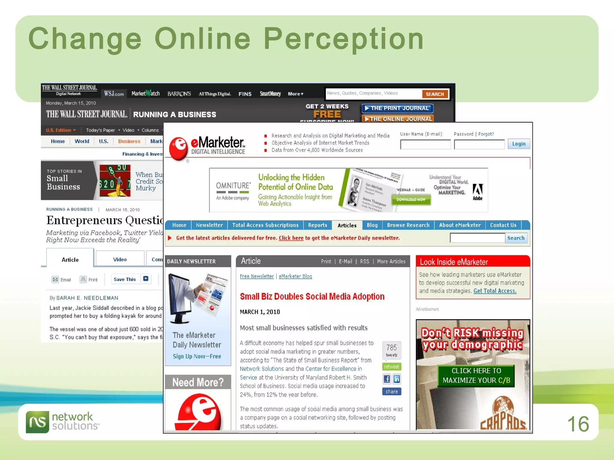 Change Online Perception  