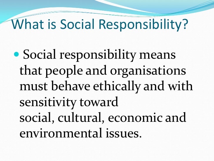 Social Responsibility