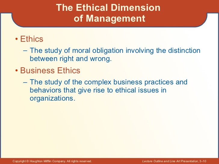 business ethics lecture lesson definition