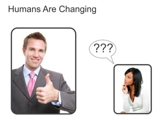 Humans Are Changing



                  ???
 