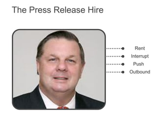 The Press Release Hire



                           Rent
                         Interrupt
                          Push
                         Outbound
 