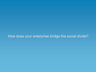 How does your enterprise bridge the social divide?
