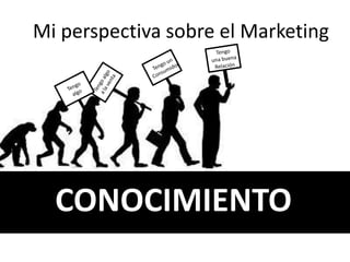 Mi perspectiva sobre el Marketing




  CONOCIMIENTO
 