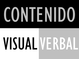 CONTENIDO
VISUAL VERBAL
 