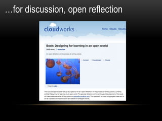 …for discussion, open reflection
 