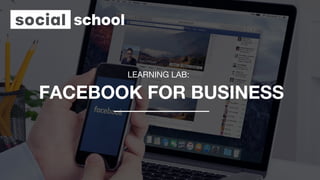 FACEBOOK FOR BUSINESS
LEARNING LAB:
 