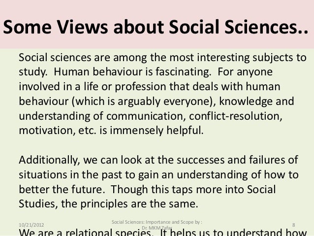 essay on importance of social science