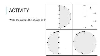 ACTIVITY
Write the names the phases of the Moon.
 