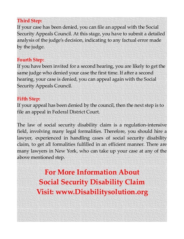 Social security disability claim