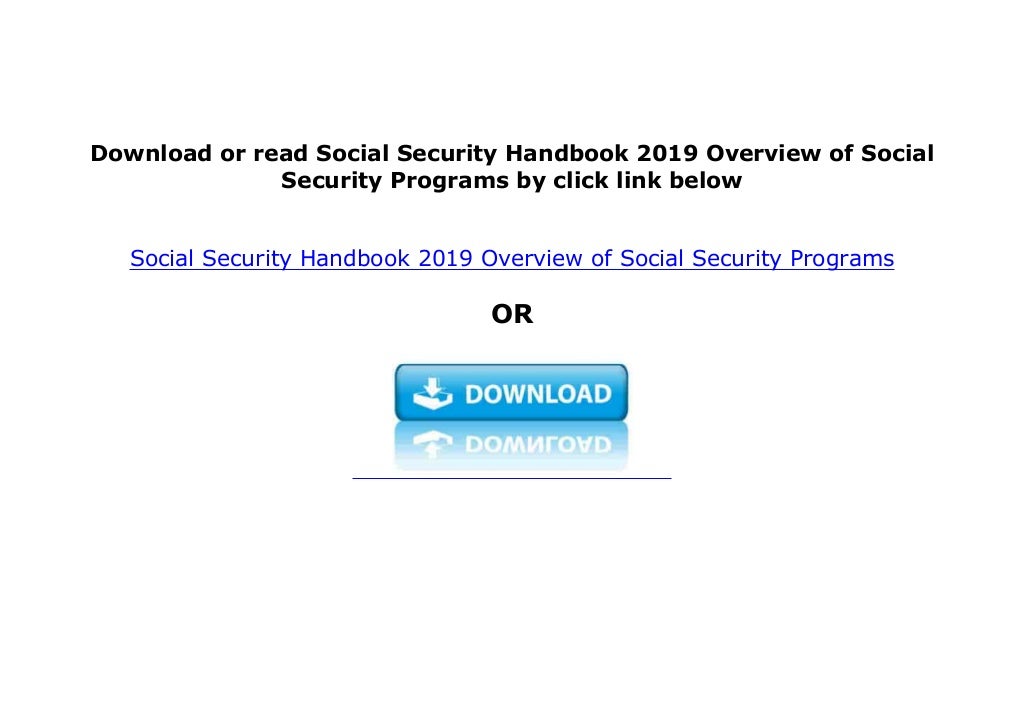 [download]_p.d.f Social Security Handbook 2019 Overview of Social Sec…