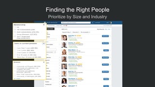 ​ Prioritize by Size and Industry
Finding the Right People
 