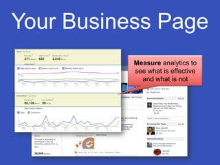 Your Business PageMeasure analytics to see what is effective and what is not