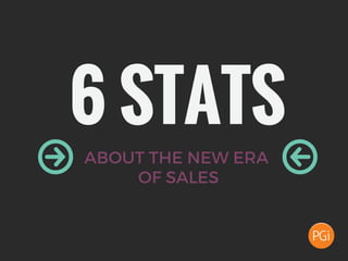 6 STATS
ABOUT THE NEW ERA
OF SALES
 