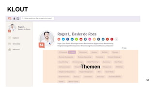 KLOUT
Themen
53
 