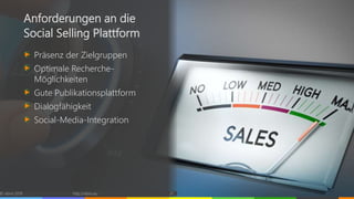© vibrio 2019 http://vibrio.eu 21
Anforderungen an die
Social Selling Plattform
Präsenz der Zielgruppen
Optimale Recherche-
Möglichkeiten
Gute Publikationsplattform
Dialogfähigkeit
Social-Media-Integration
 