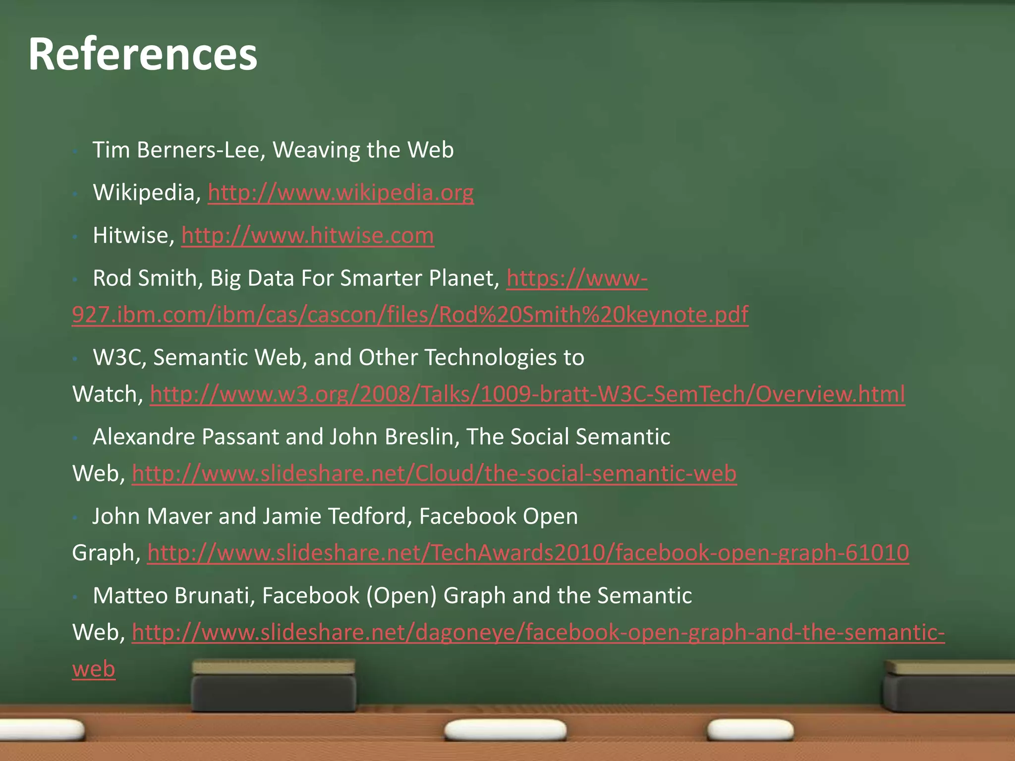 Example of Open Graph Protocol<html xmlns:og="http://opengraphprotocol.org/schema/" xmlns:fb="http://www.facebook.com/2008/fbml"> <head> <meta property="og:url" content="http://www.imdb.com/title/tt1285016/" /> <meta property='og:image' content='http://ia.media-imdb.com/…140_.jpg'> <meta property='og:type' content='movie' /> <meta property='fb:app_id' content='115109575169727' /> <meta property='og:title' content='The Social Network (2010)' /> <meta property='og:site_name' content='IMDb' />...