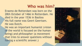 erasmus de rotterdam PPT