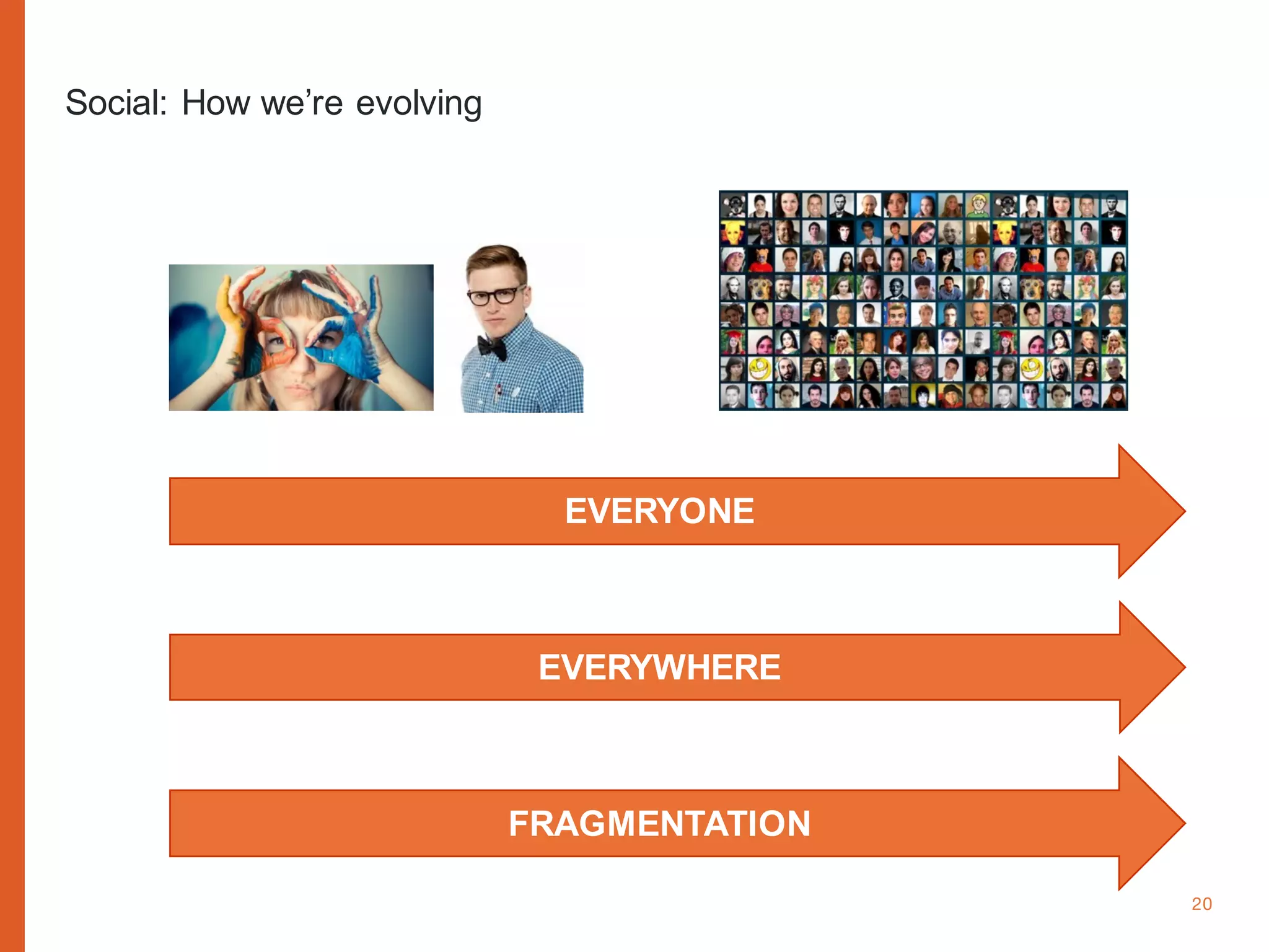 www.cognitomedia.com 20
FRAGMENTATION
EVERYWHERE
EVERYONE
Social: How we’re evolving
 