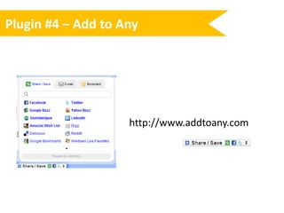 Plugin #1 – Add Thishttp://www.addthis.com