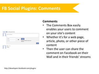 Bonus: FacebookSocial Plugins