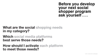 Before you develop
your next social
shopper program
ask yourself . . .




             © 2011 Leo Burnett l Arc Worldwide
 