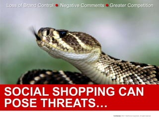 Loss of Brand Control     Negative Comments    Greater CompetitionSOCIAL SHOPPING CAN   POSE THREATS…