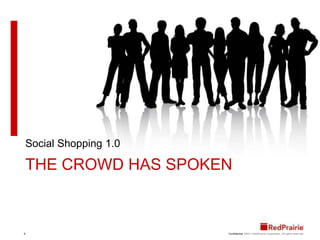 Social Shopping 1.0THE CROWD HAS SPOKEN
