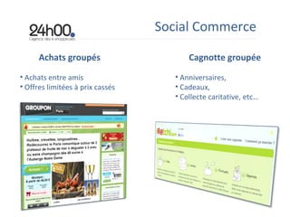 Cagnotte groupée Anniversaires,  Cadeaux, Collecte caritative, etc… Social Commerce Achats groupés Achats entre amis Offres limitées à prix cassés 