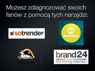 Możesz zdiagnozować swoich
fanów z pomocą tych narzędzi:
 