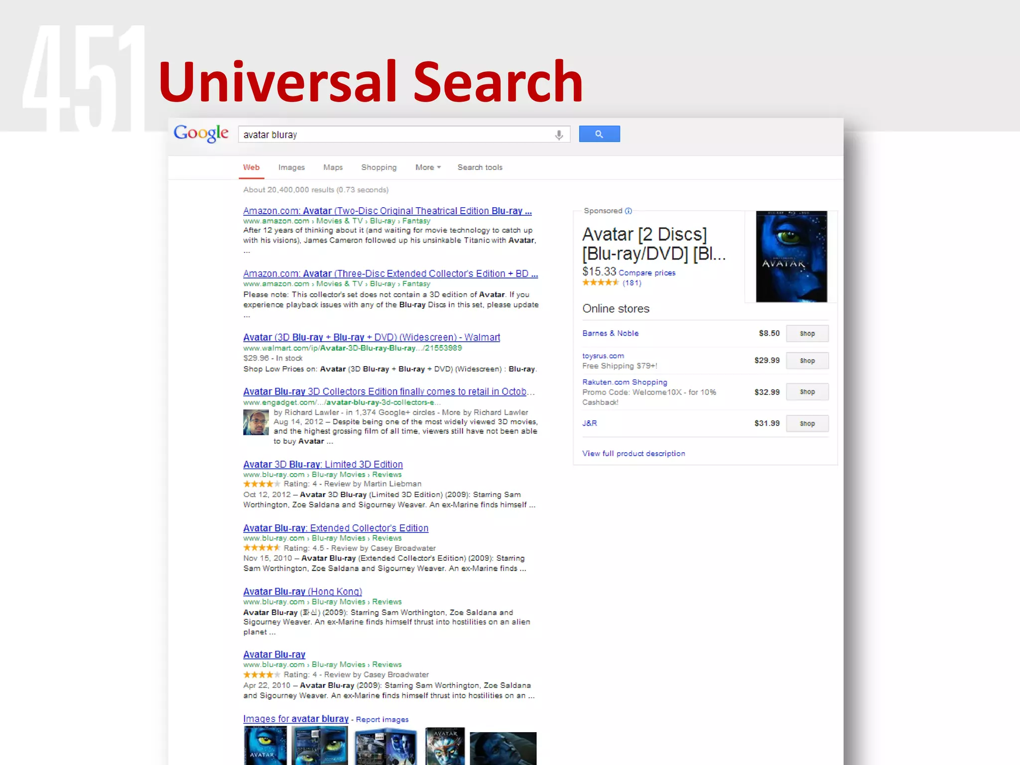 Universal Search
 