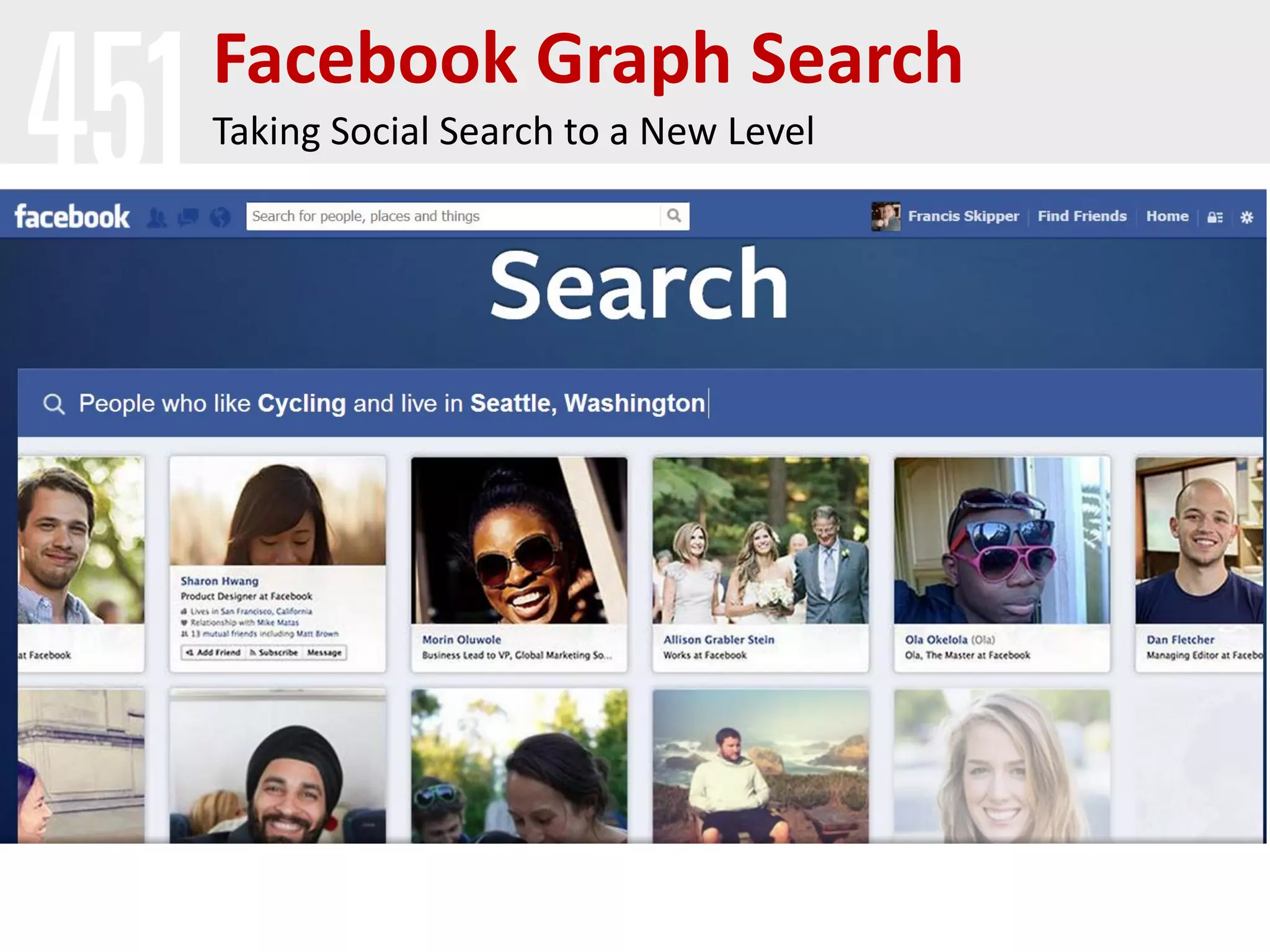 Facebook Graph Search
Taking Social Search to a New Level
 