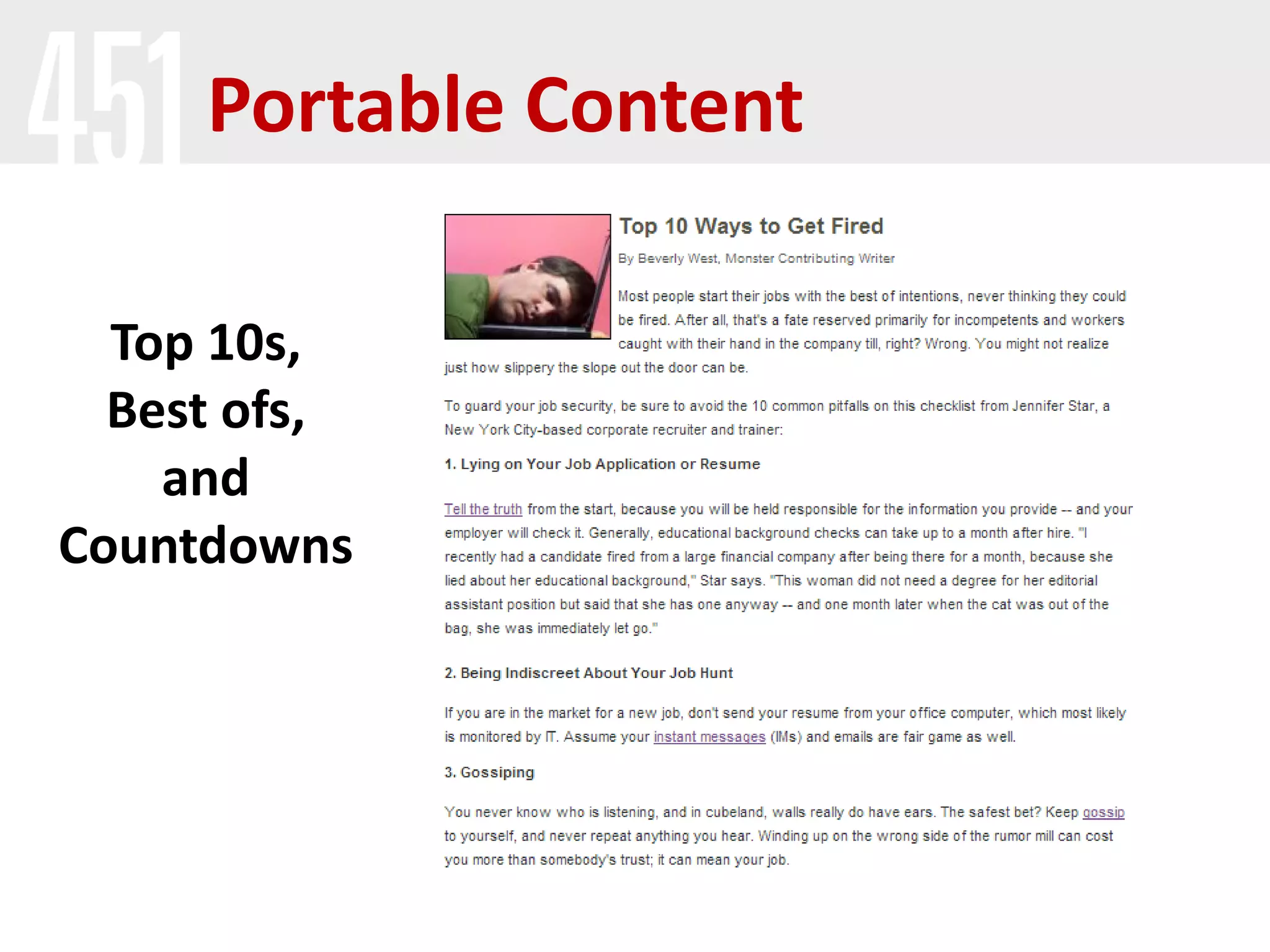 Portable Content

  Top 10s,
  Best ofs,
    and
Countdowns
 