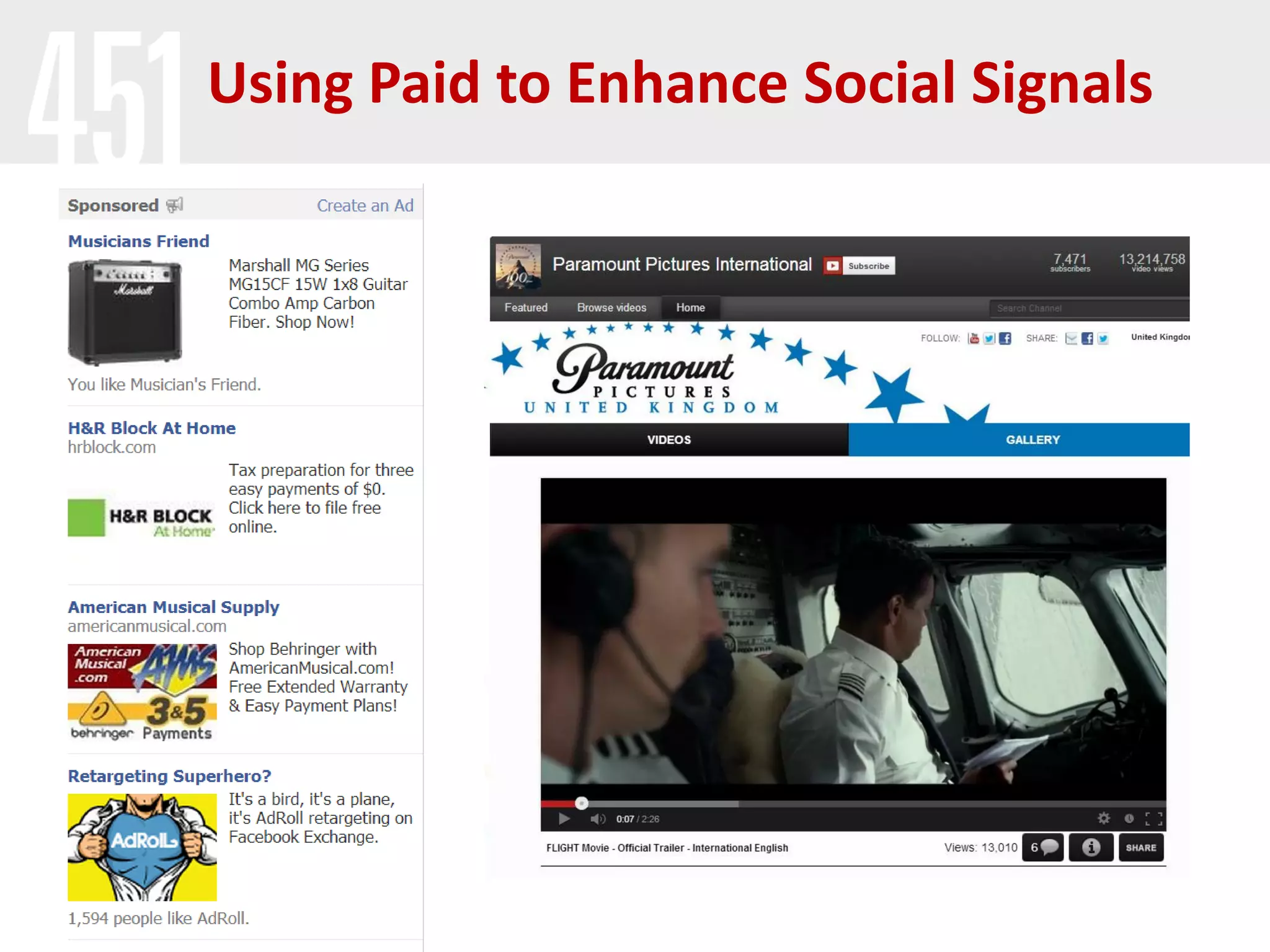 Using Paid to Enhance Social Signals
 