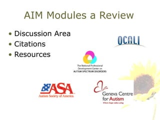 AIM Modules a Review Discussion Area Citations Resources 