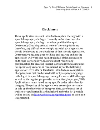 Social skills autism app list | PDF