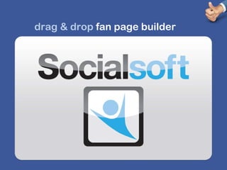 drag & drop  fan page builder 
